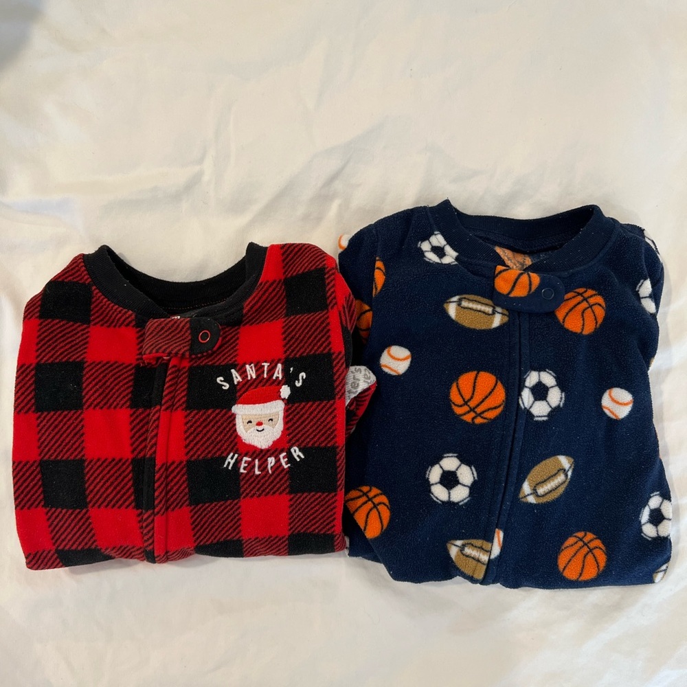 12 months carters fleece footie pajamas